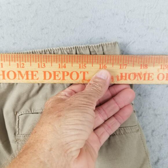 VF Jeanswear Cargo Shorts Mens 38 Khaki Utility D-Ring Elastic Waist Belted - Picture 11 of 16